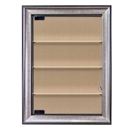 United Visual Products Outdoor Enclosed Combo Board, 42"x32", White Frame/Grey & Forbo UVCB4232ODW-GREY-FORBO